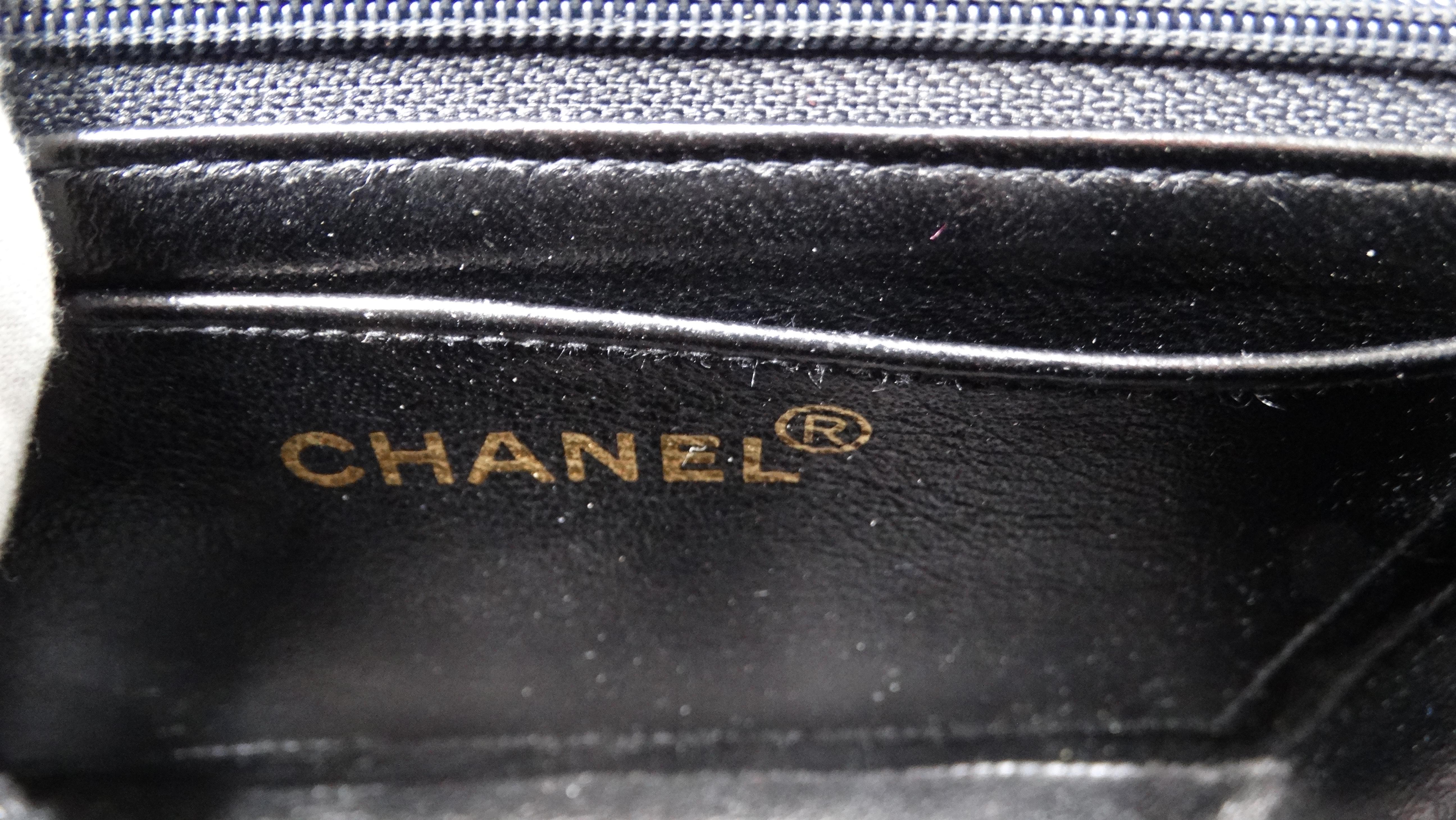 1999 Black Chanel Square Mini Caviar Leather Flap Bag For Sale 9