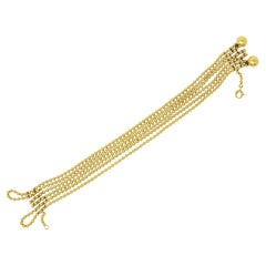 1999 Cartier 18 Karat Gold Bead Draperie Multi-Strand Bracelet