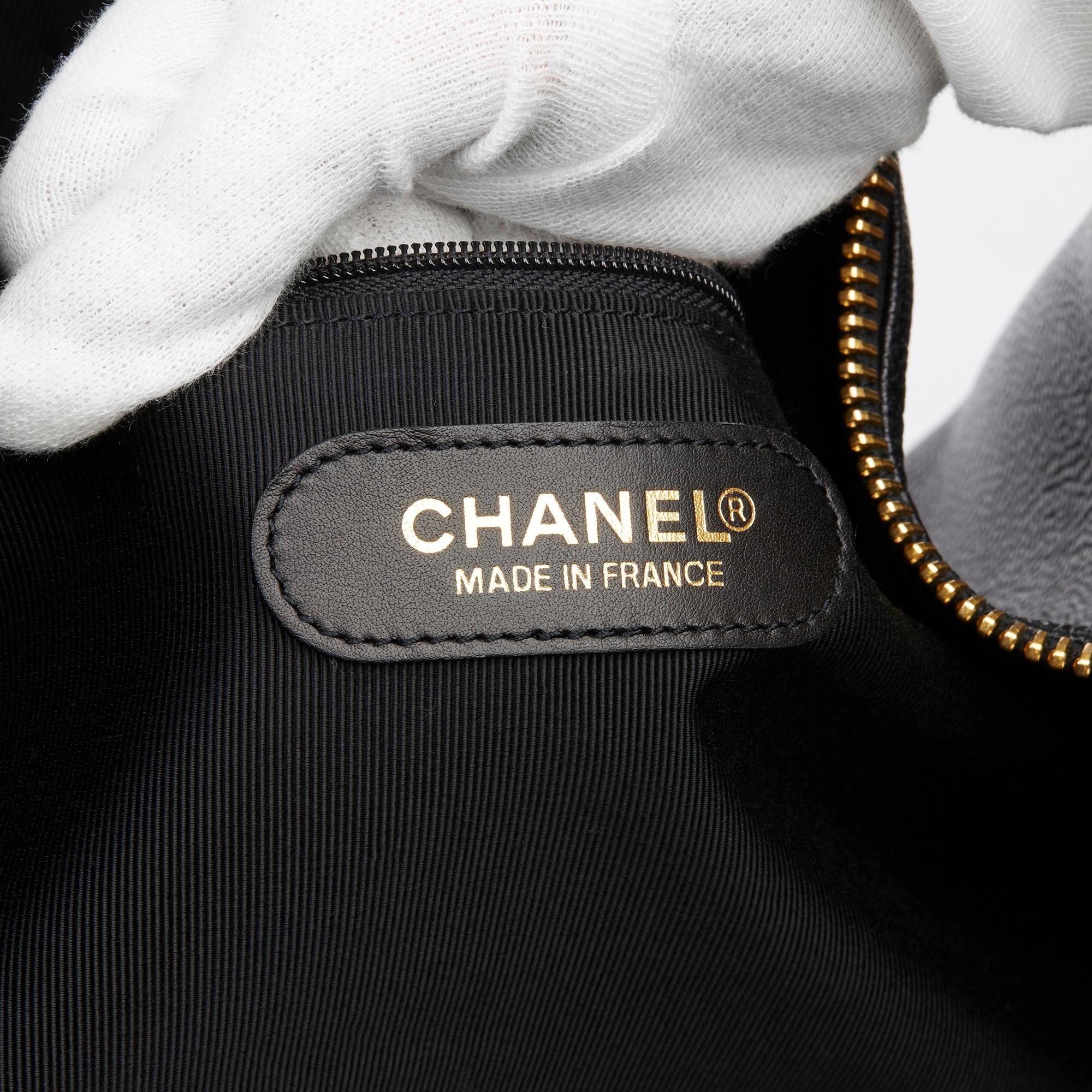 1999 Chanel Black Caviar Leather Vintage Boston 50 6