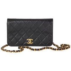 1999 Chanel Black Lambskin Vintage Mini Flap Bag