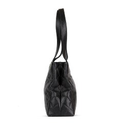 1999 Chanel Black Quilted Caviar Leather Classic Shoulder Bag