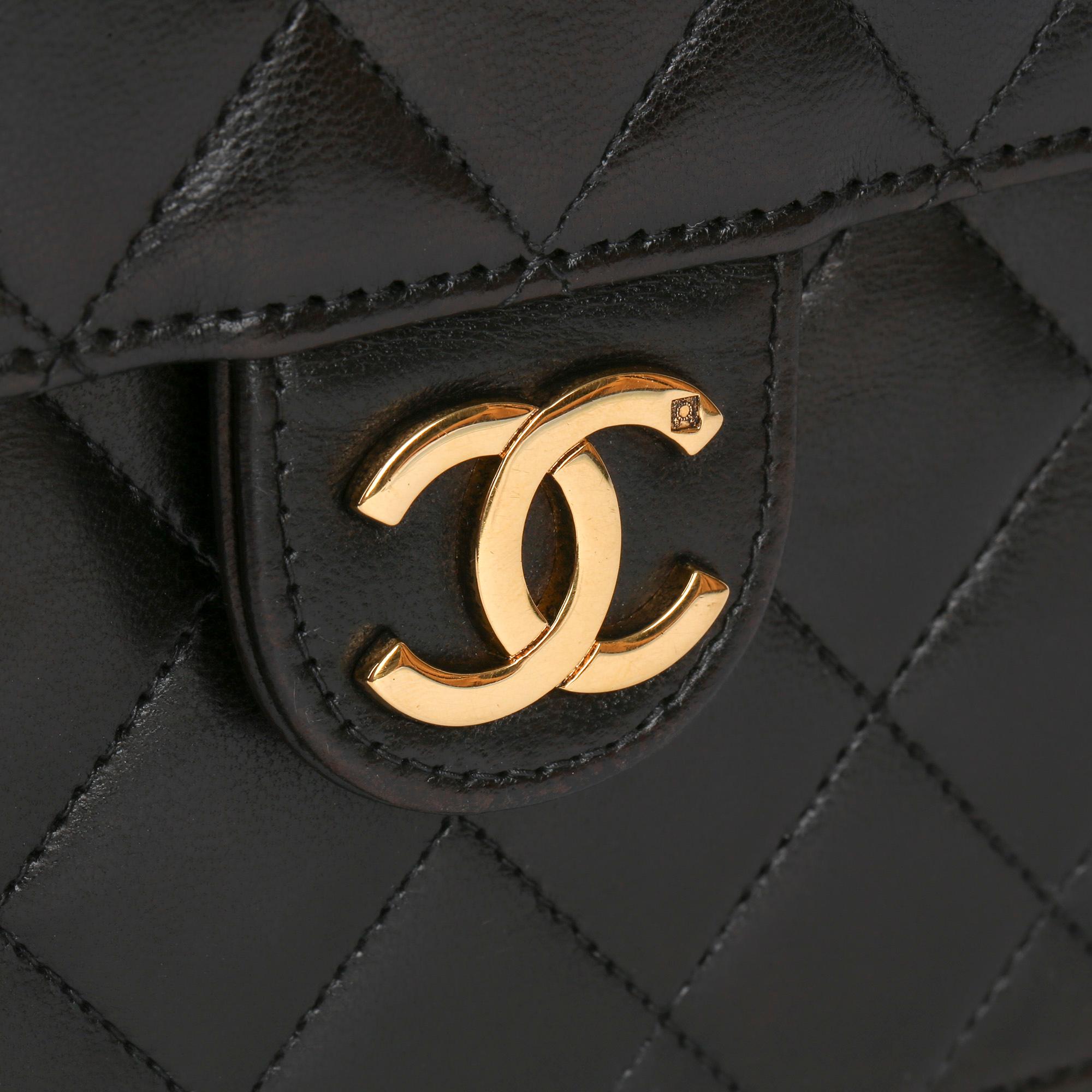 1999 Chanel Black Quilted Lambskin Vintage Medium Classic Single Flap Bag  3