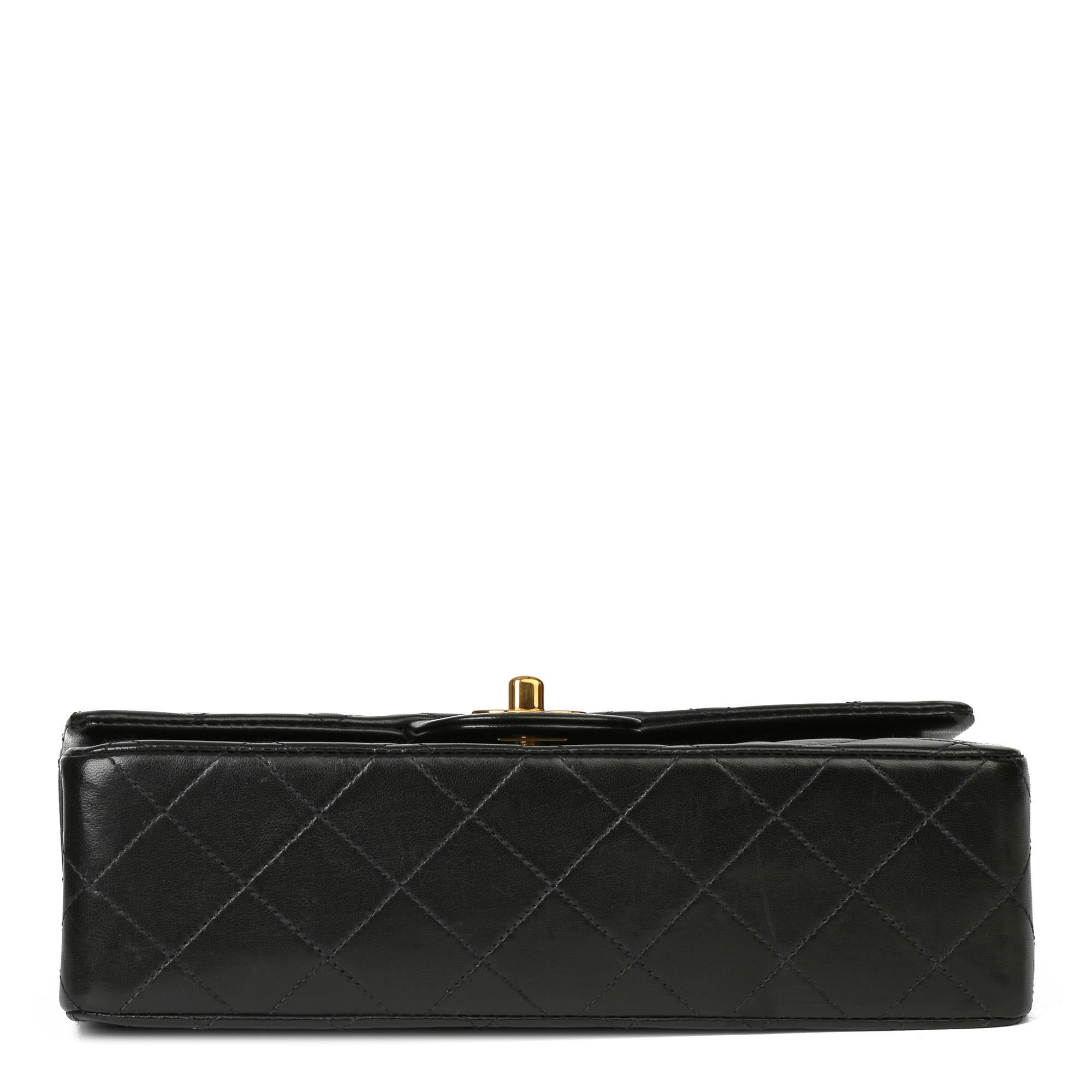 1999 Chanel Black Quilted Lambskin Vintage Small Classic Double Flap Bag In Good Condition In Bishop's Stortford, Hertfordshire