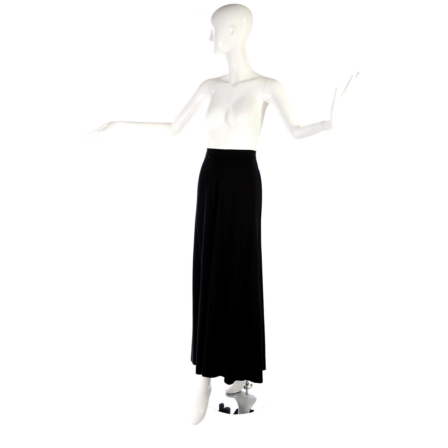 1999 Chanel Boutique Black Long Skirt Size 36 In Excellent Condition In Portland, OR
