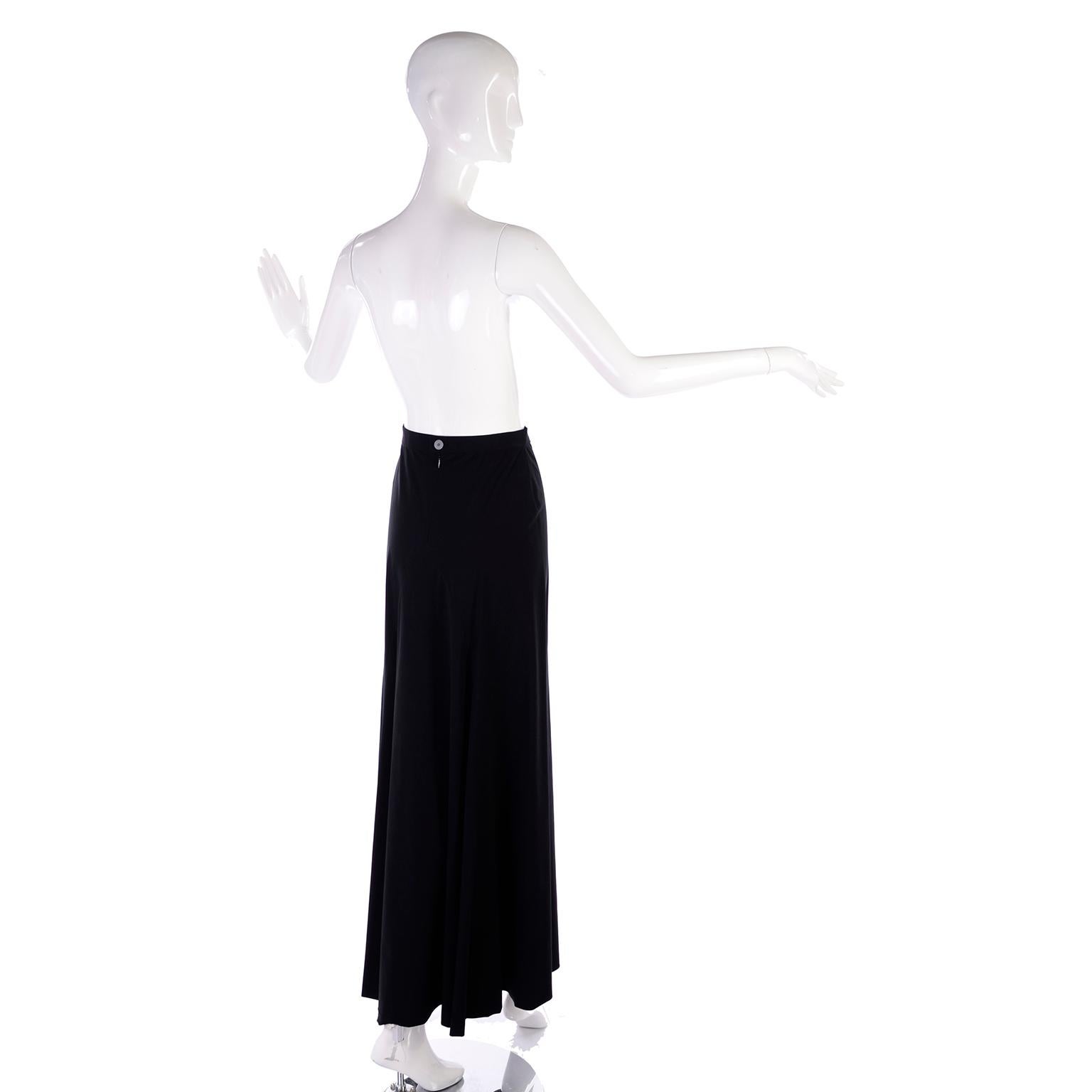1999 Chanel Boutique Black Long Skirt Size 36 1