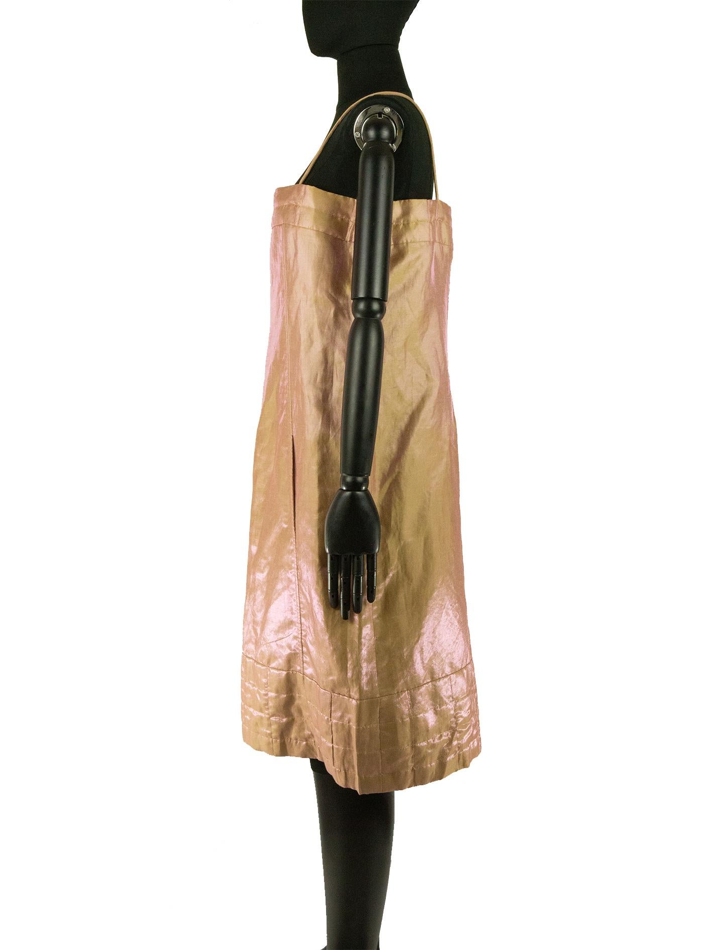 1999 Chanel Boutique Peach Sundress In Good Condition For Sale In London, GB