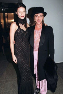 1999 Christian Dior by John Galliano Brown Suede Lace Bias-Cut Slip Gown & Shawl