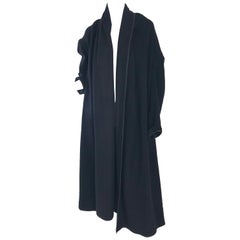 1999 Comme des Garcons Oversized Shawl Collar Ankle Length Cashmere Coat 