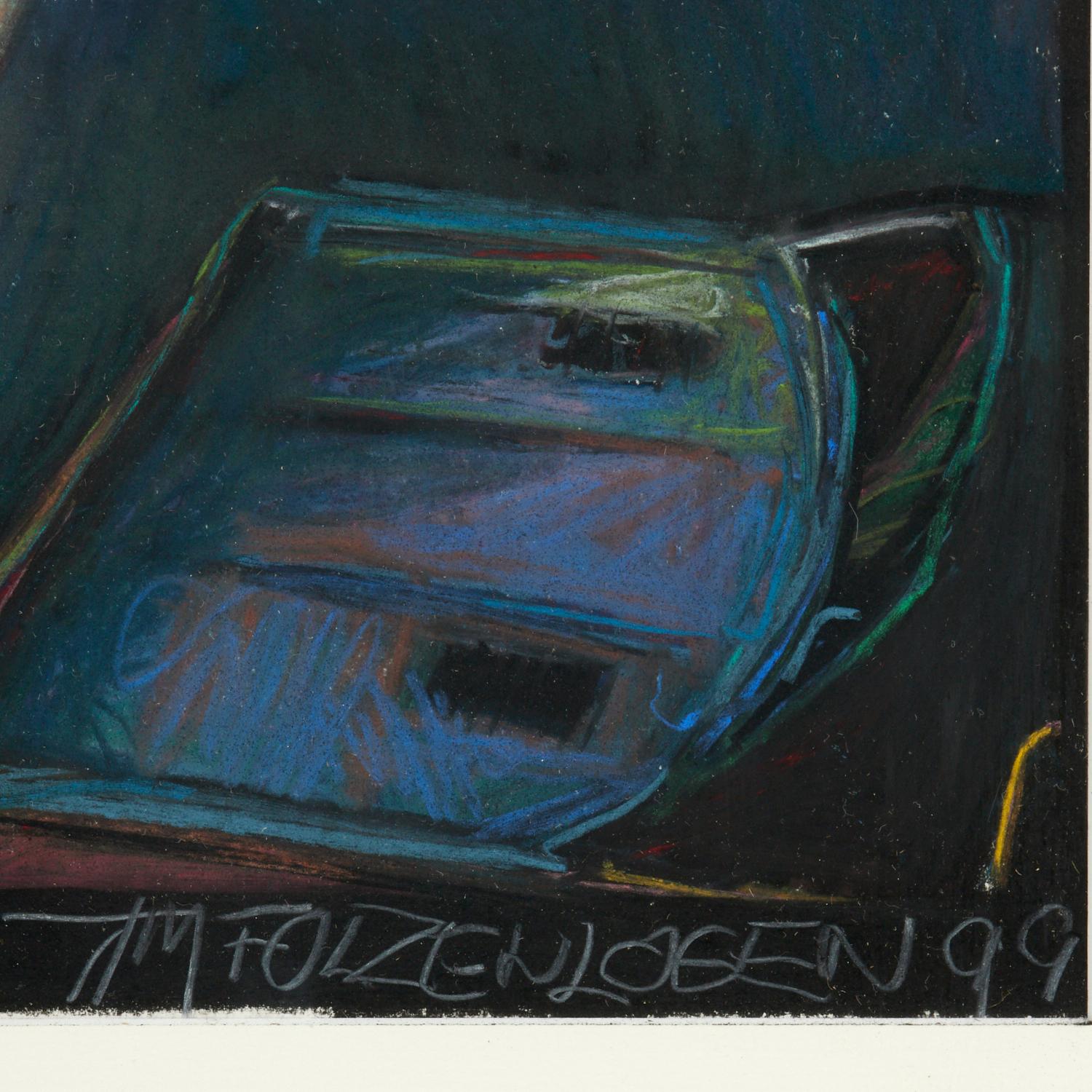 1999 Framed Pastel of New York Street Scene, Tim Folzenlogen For Sale 1
