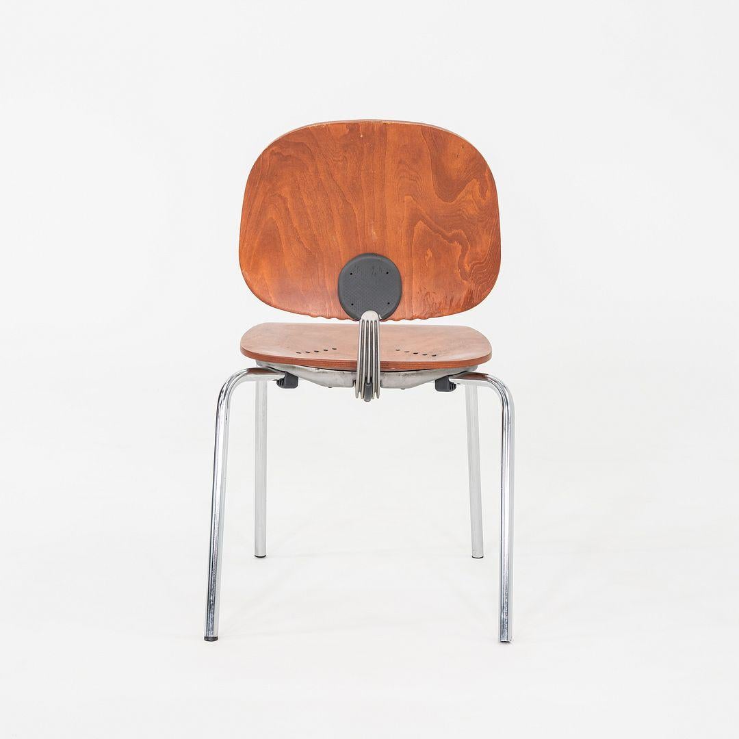 Alluminio 1999 Giancarlo Piretti per Krueger International Sedie Xylon in Cherry Beeche in vendita