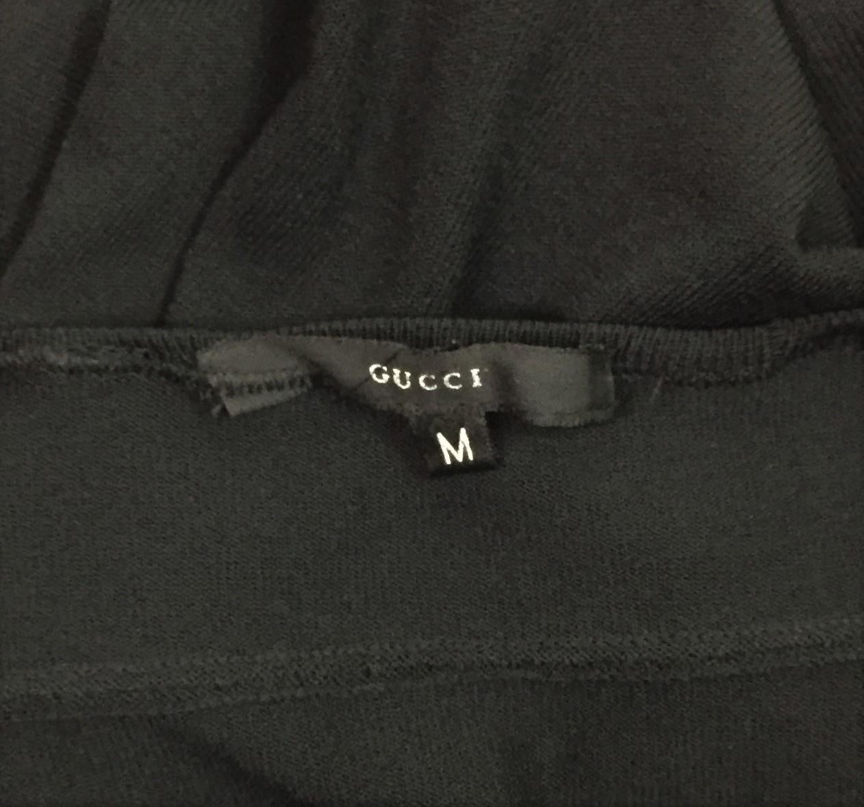 1999 Gucci by Tom Ford Black Knit Bodycon Midi Dress M 1