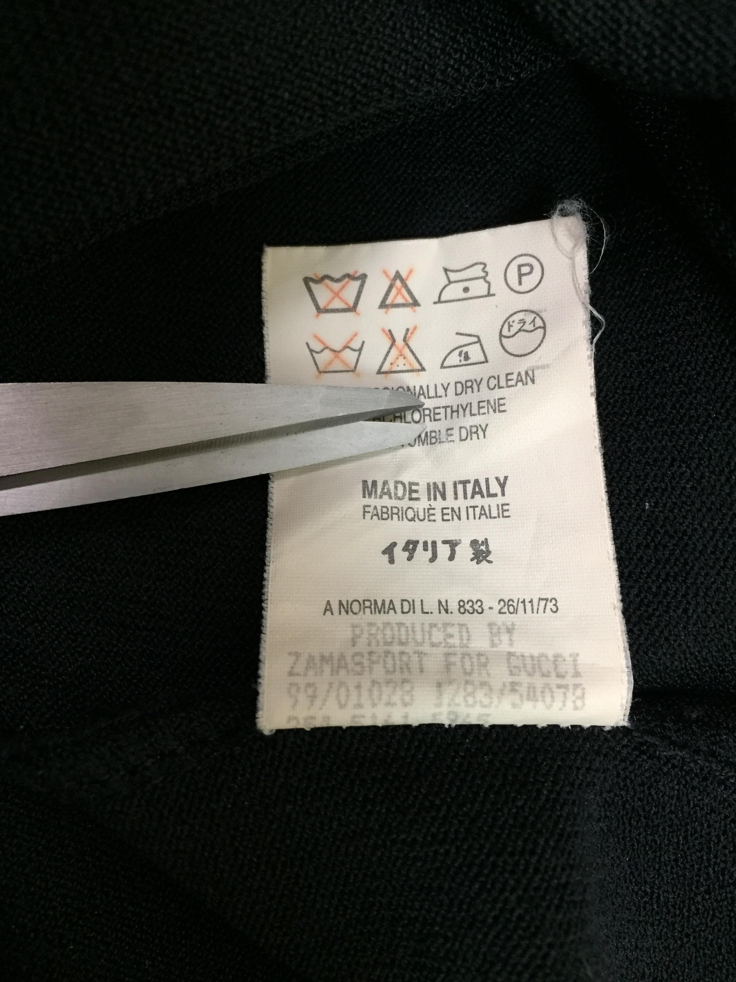 1999 Gucci by Tom Ford Black Knit Bodycon Midi Dress M 2