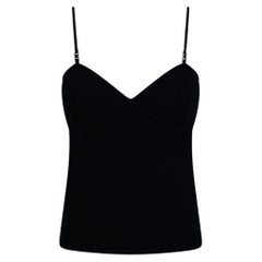 1999 Gucci by Tom Ford Black Knit Metal Accent Tank Top (L)