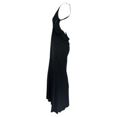 1999 Gucci by Tom Ford Black Patent Leather Harness Strap Backless Cowl Gown 