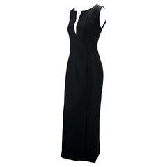 1999 Gucci by Tom Ford Black Silk Blend Sleeveless Column Gown