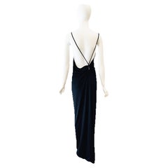1999 Gucci by Tom Ford Schwarzes Kleid mit tiefem Rückenausschnitt
