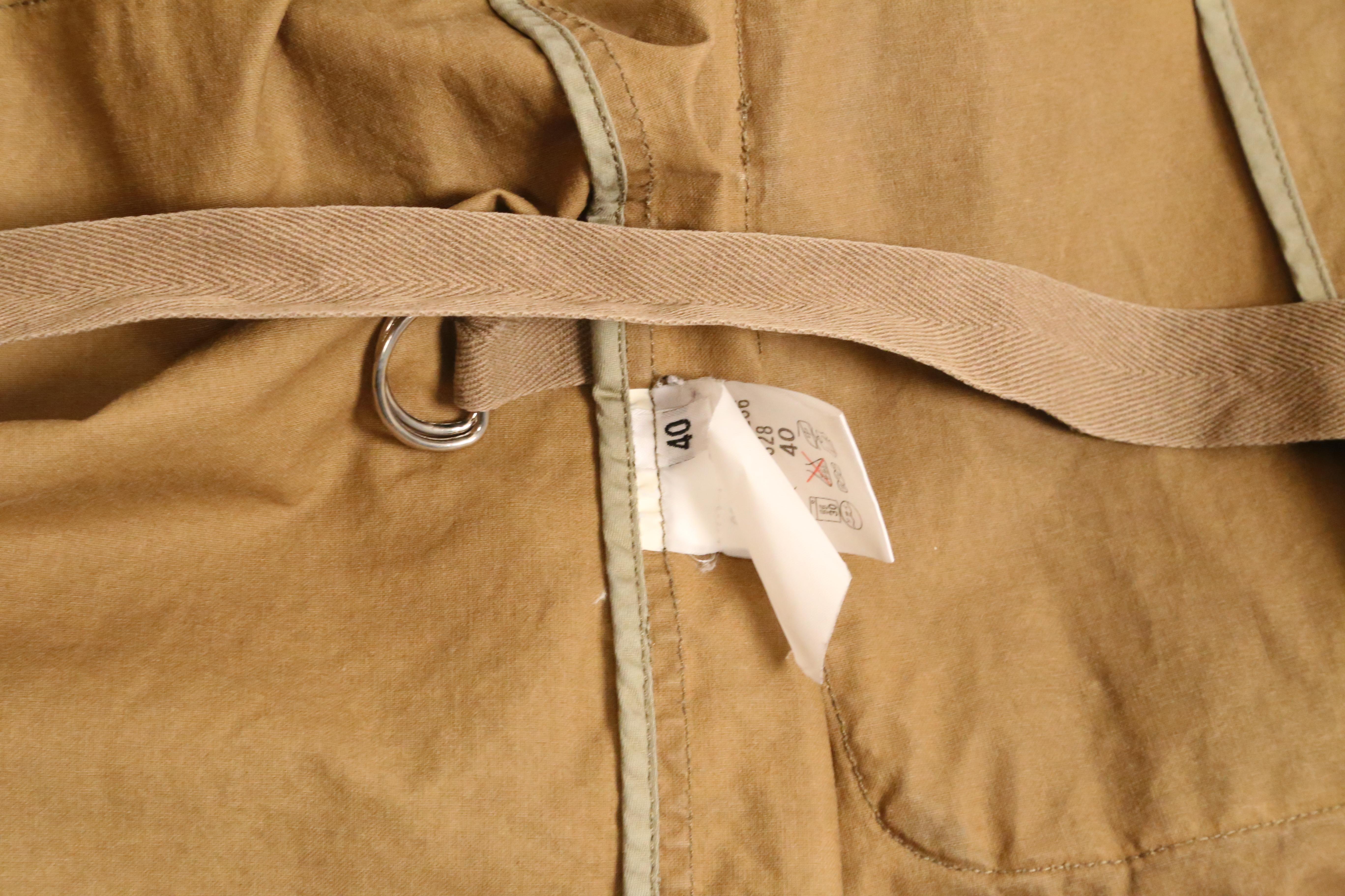 1999 HELMUT LANG vintage parka coat with padded collar & bondage straps  For Sale 9
