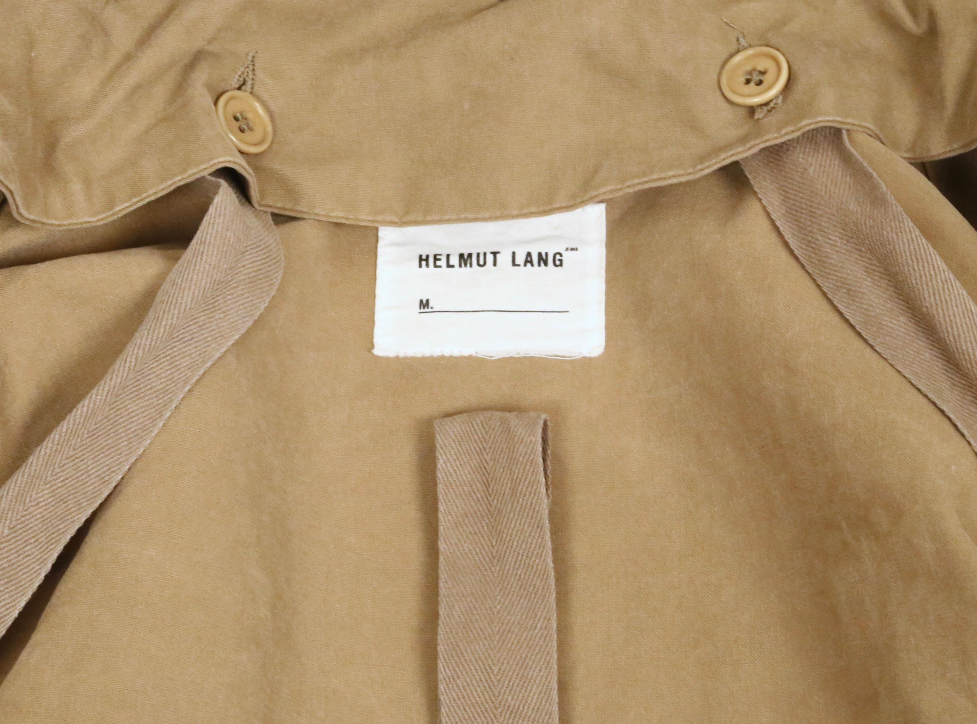 1999 HELMUT LANG vintage parka coat with padded collar & bondage straps  For Sale 12
