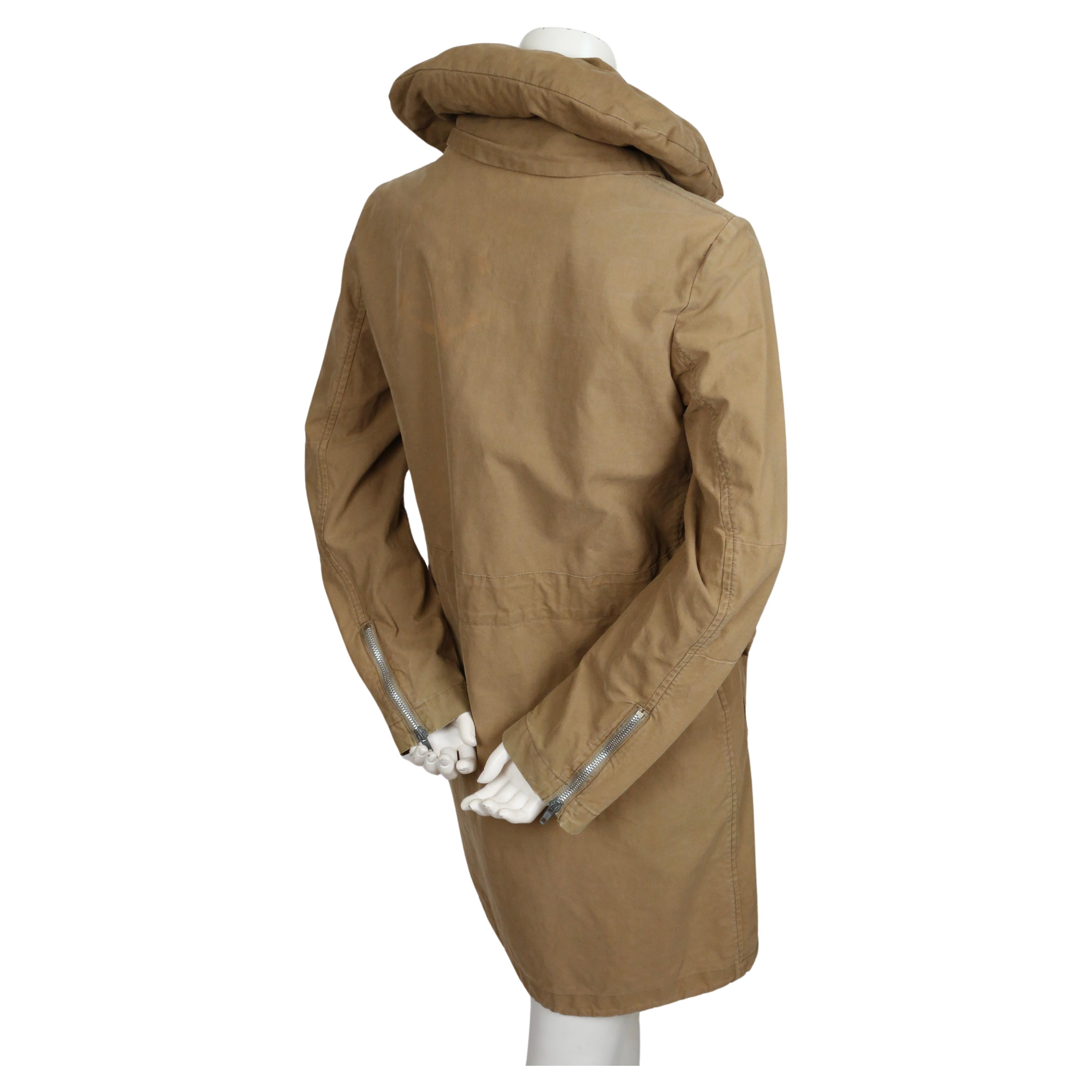 1999 HELMUT LANG vintage parka coat with padded collar & bondage straps  For Sale 3