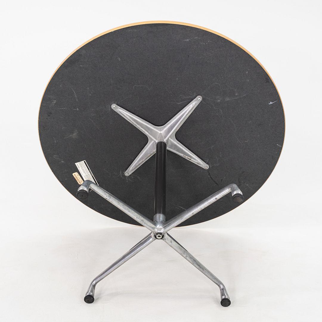 1999 Herman Miller Eames Aluminum Group Cafe / Dining Table with Wood Top 42