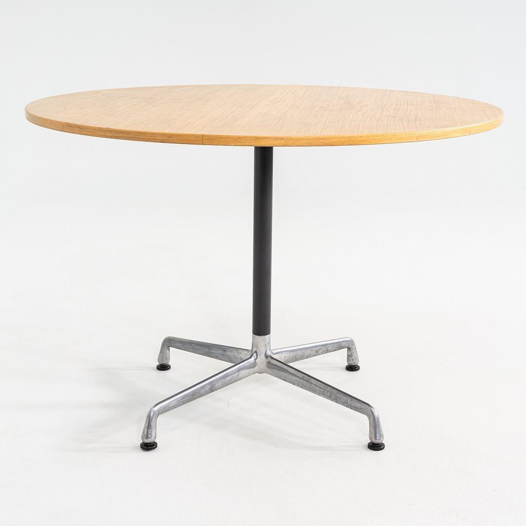 1999 Herman Miller Eames Aluminum Group Cafe / Dining Table with Wood Top 42
