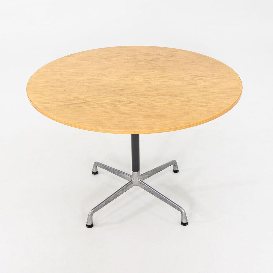1999 Herman Miller Eames Aluminum Group Cafe / Dining Table with Wood Top 42