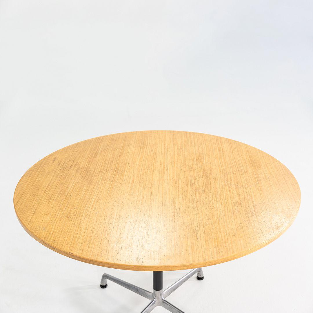 1999 Herman Miller Eames Aluminum Group Cafe / Dining Table with Wood Top 42
