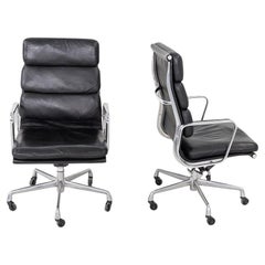 1999 Herman Miller Eames Soft Pad Executive Desk Chair in Black Leather