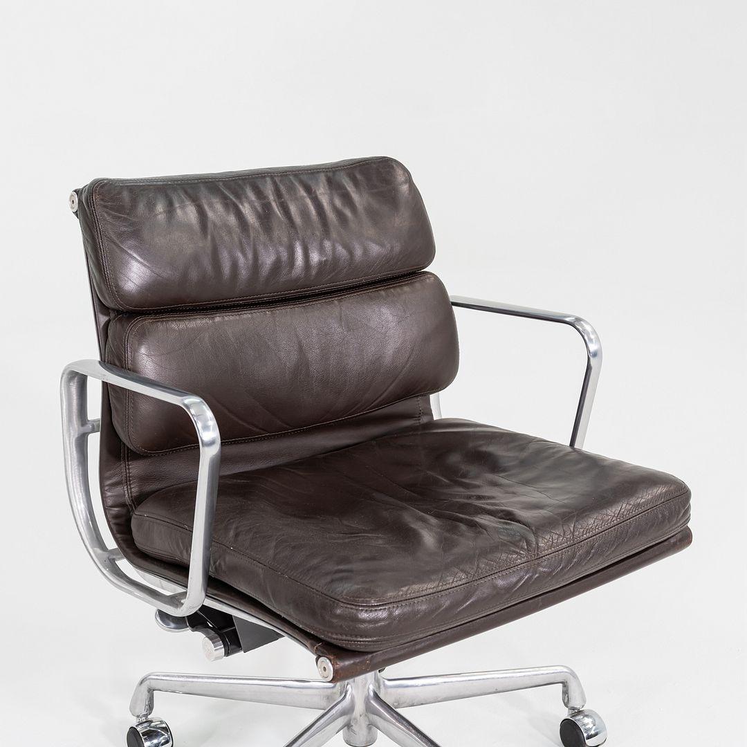 1999 Herman Miller Eames Soft Pad Management Desk Chair in Brown Leather For Sale 3