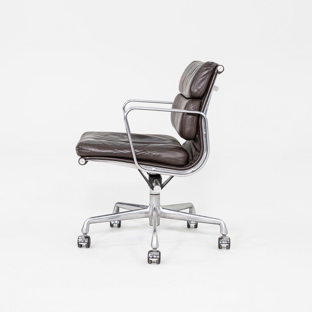 American 1999 Herman Miller Eames Soft Pad Management Desk Chair in Brown Leather For Sale