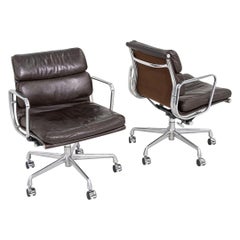 1999 Herman Miller Eames Soft Pad Management Desk Chair in Brown Leather