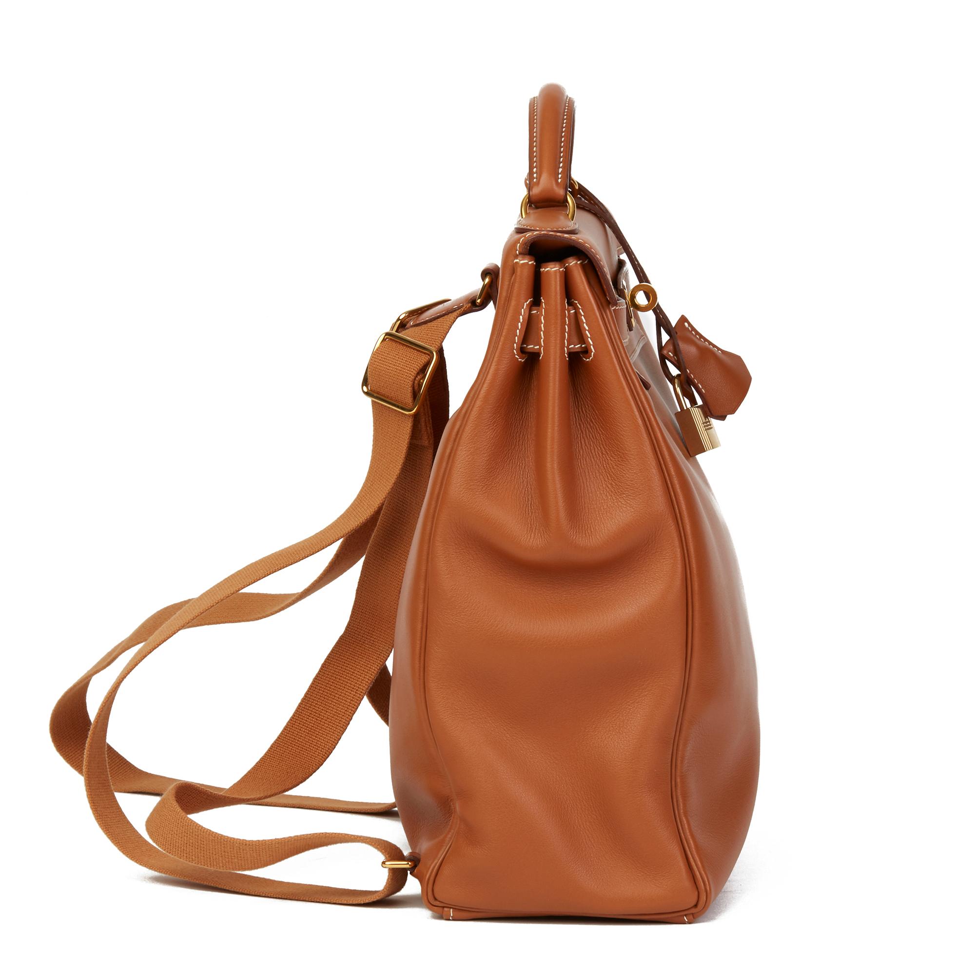 HERMÈS
Brown Swift Leather Vintage Kelly Ado Backpack

Reference: HB2689
Serial Number: [C]
Age (Circa): 1999
Accompanied By: Lock, Keys, Clochette
Authenticity Details: Date Stamp (Made in France)
Gender: Ladies
Type: Backpack

Colour: