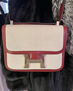 1999 Hermes Constance "Classic"  H Toile in Canvas and Leather