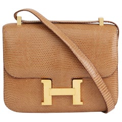 Sold at Auction: Hermes Constance Bag 18 Ombre Lizard, Gold Hardware