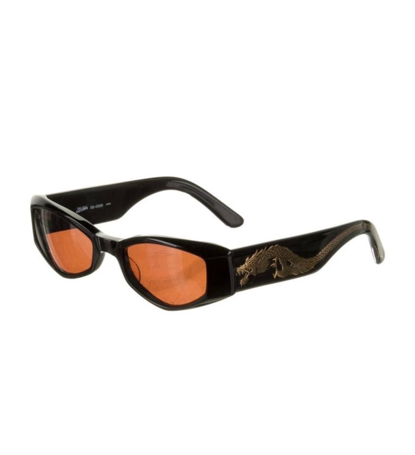 Black 1999 Jean Paul Gaultier Dragon Sunglasses