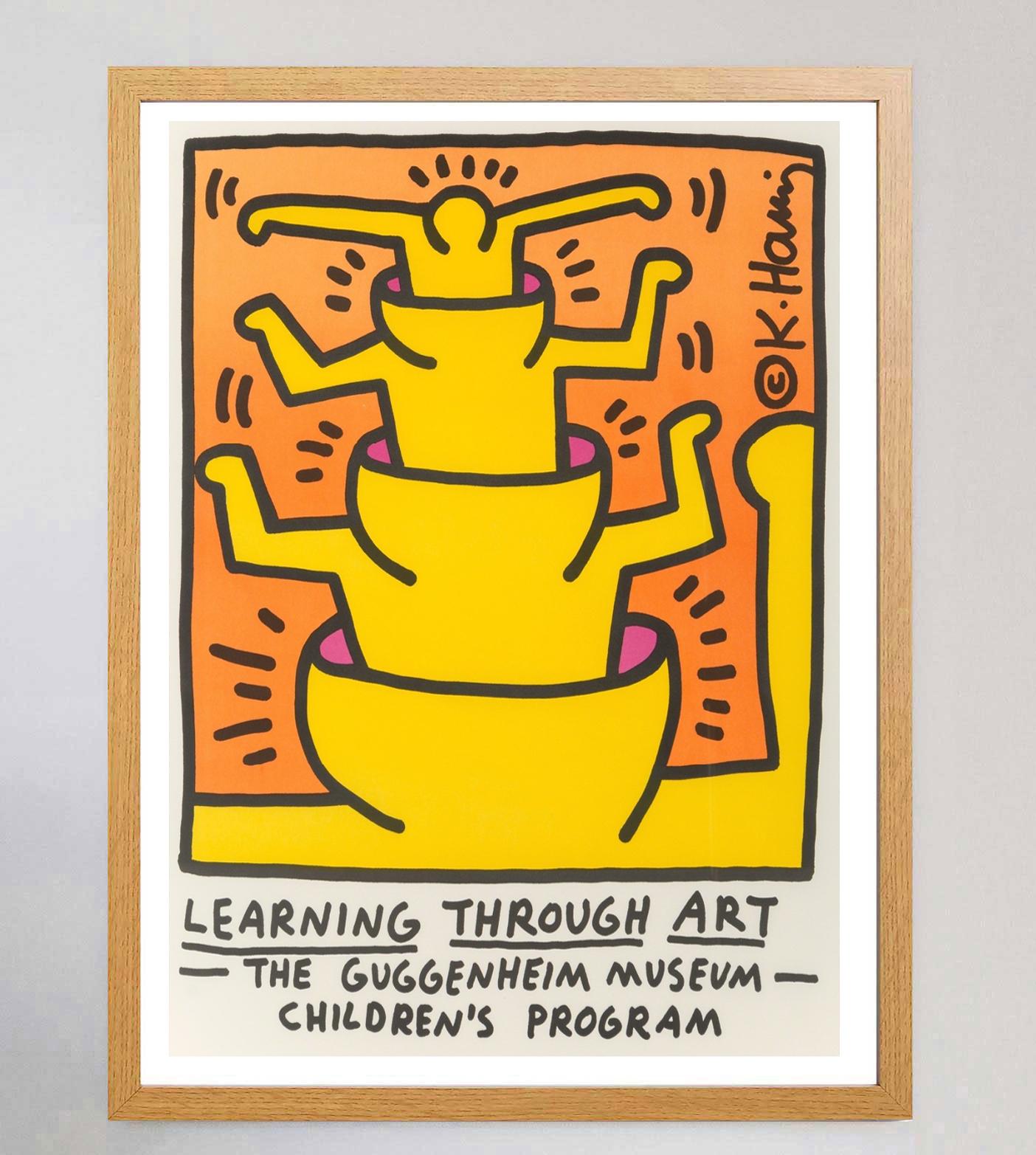 American 1999 Keith Haring, the Guggenheim Museum Original Vintage Poster For Sale