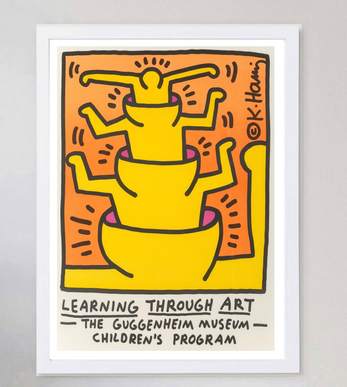 1999 Keith Haring, the Guggenheim Museum Original Vintage Poster In Good Condition For Sale In Winchester, GB