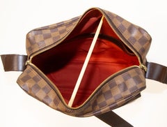1999 Louis Vuitton Naviglio Camera Shoulder Bag in Damier Ebene Coated Canvas