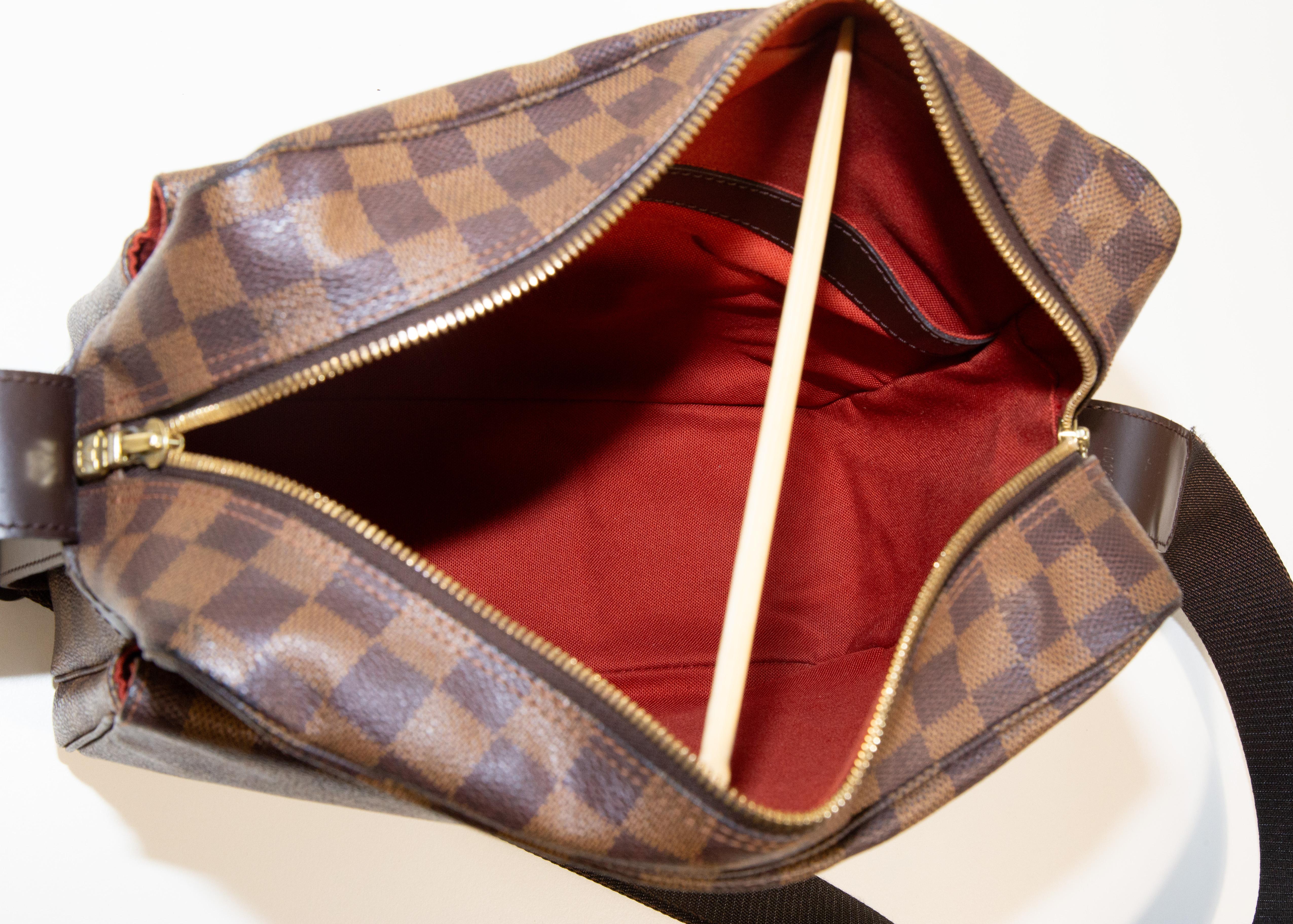 1999 Louis Vuitton Naviglio Camera Shoulder Bag in Damier Ebene Coated Canvas In Good Condition For Sale In Arnhem, NL