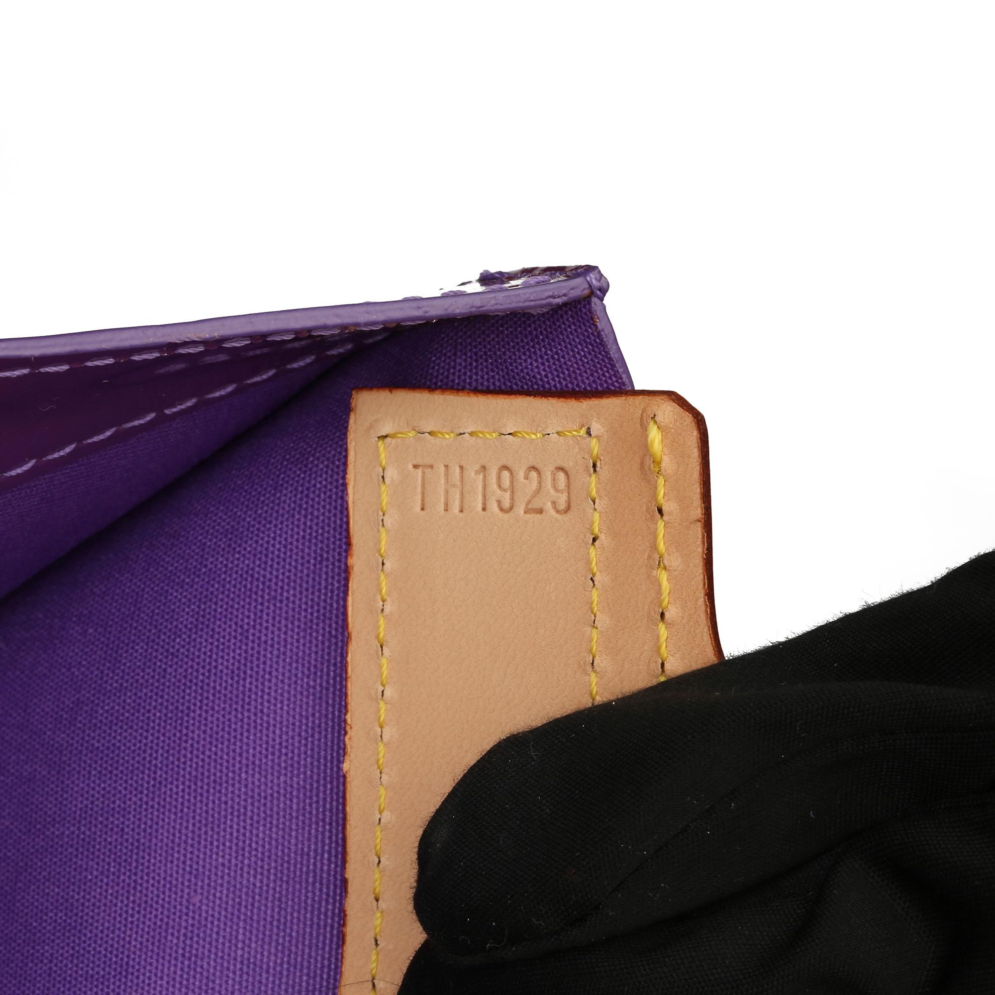 1999 Louis Vuitton Purple Monogram Vernis Leather & Vachetta Vintage Stanton 6