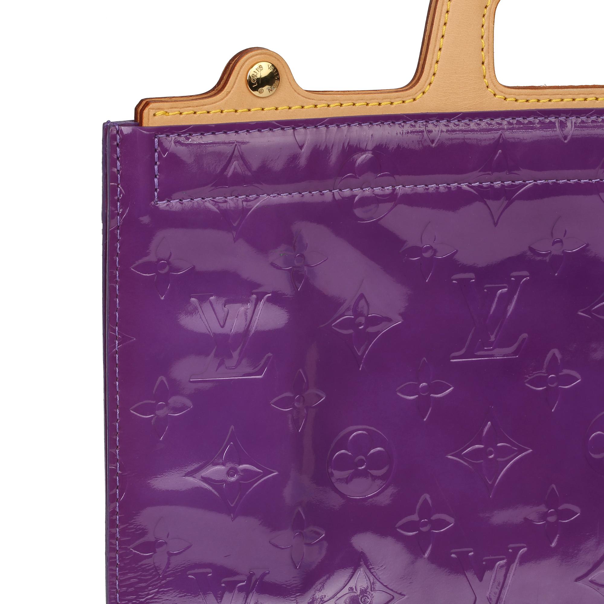 1999 Louis Vuitton Purple Monogram Vernis Leather & Vachetta Vintage Stanton 3