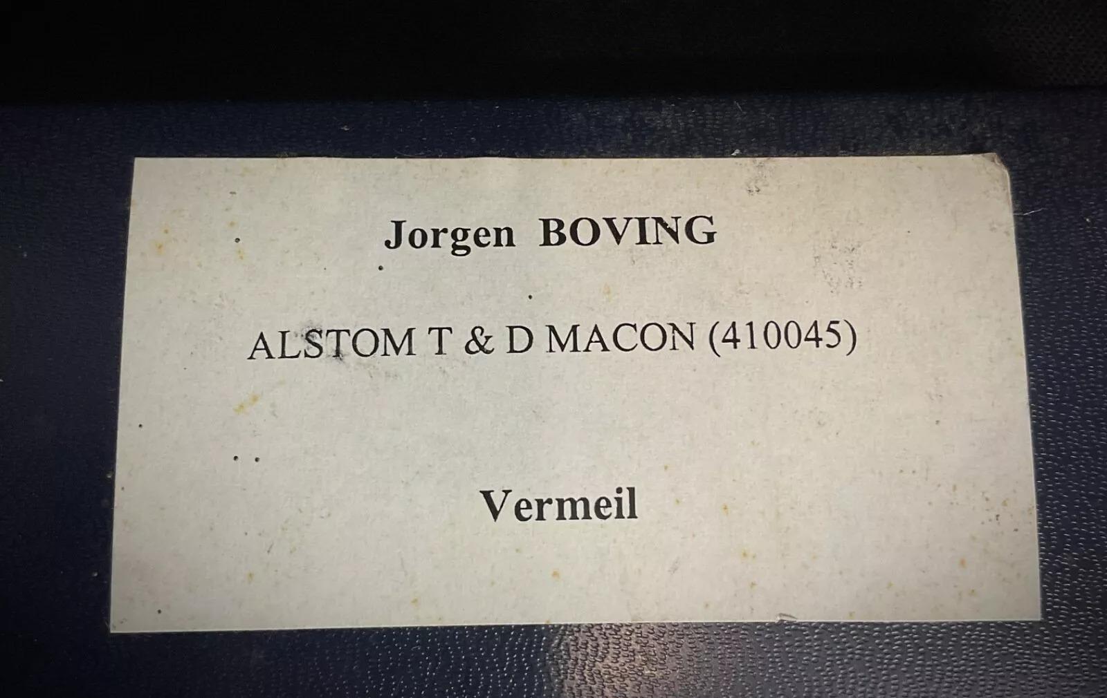 Medalla del Ministerio de Trabajo de 1999 para J. Boving en caja original - 2Y348 Francés en venta