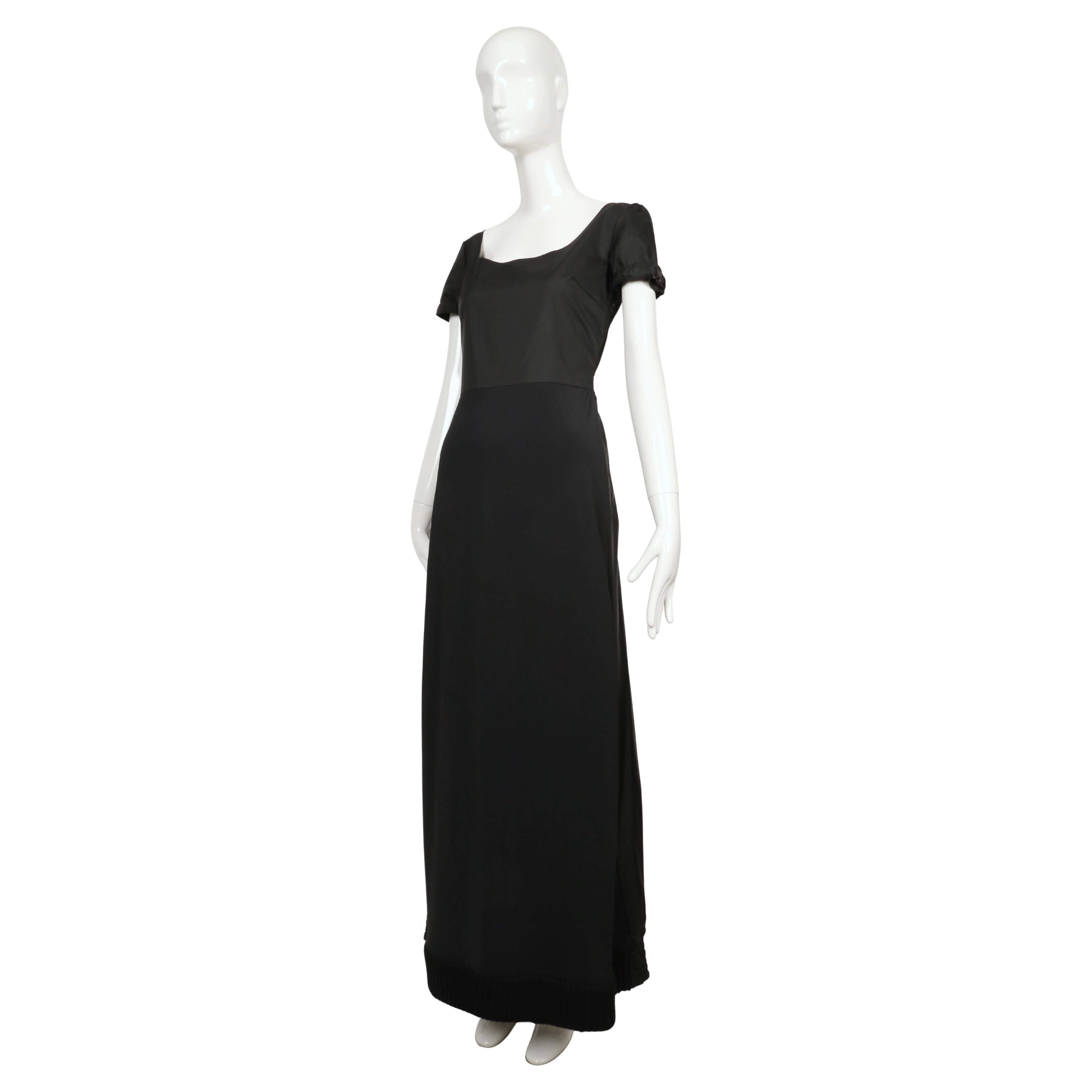 ワンピース Miu Miu 1999 Cotton dress 40 1999 MIU MIU black nylon and scuba RUNWAY gown For Sale at 1stDibs