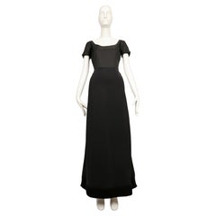 1999 MIU MIU black nylon and scuba RUNWAY gown