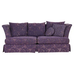 1999 Modern Overscale Modified Tuxedo Sofa with Fantasy Eggplant Fabric