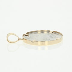 1999 Platinum American Eagle Coin Pendant, 14 Karat Gold 1/2oz Platinum .9995