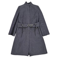 1999 Prada, cappotto in lana con tasche cargo tecniche e cintura