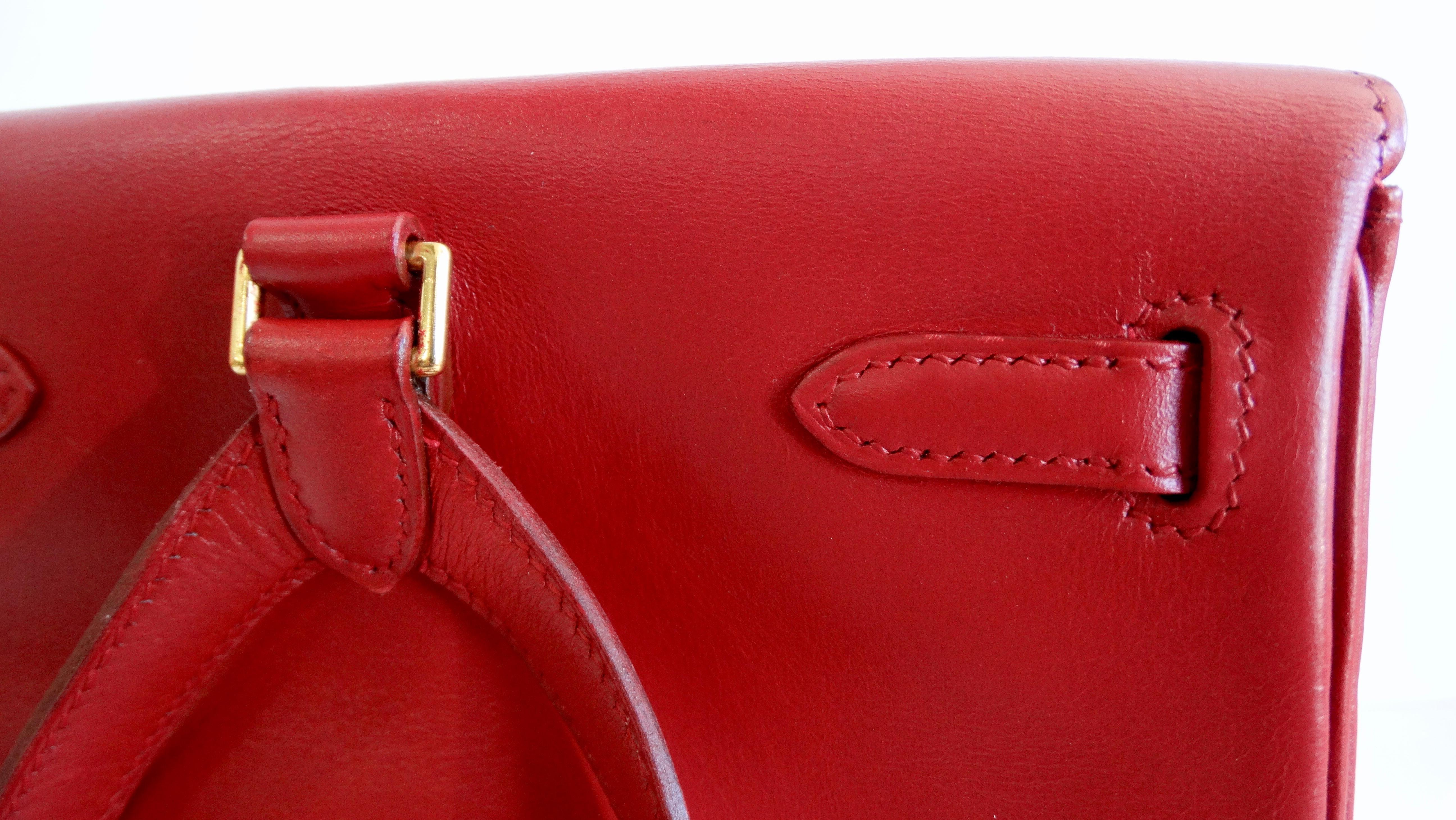 Hermés 1999 Red Gulliver Kelly Ado 20cm 1