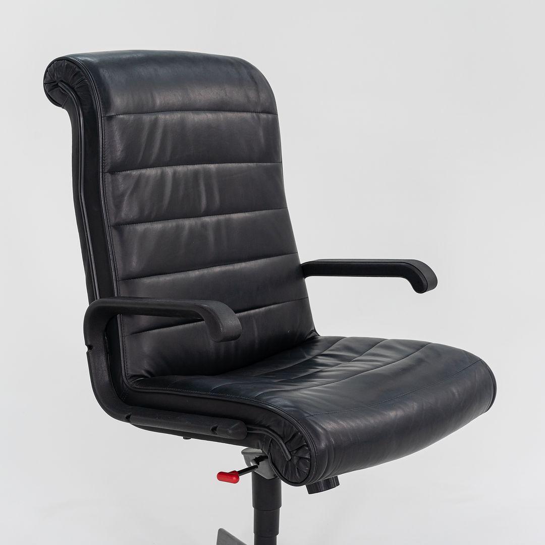 Moderno 1999 Richard Sapper per Knoll Sedia da scrivania direzionale in pelle 12x Disponibile in vendita