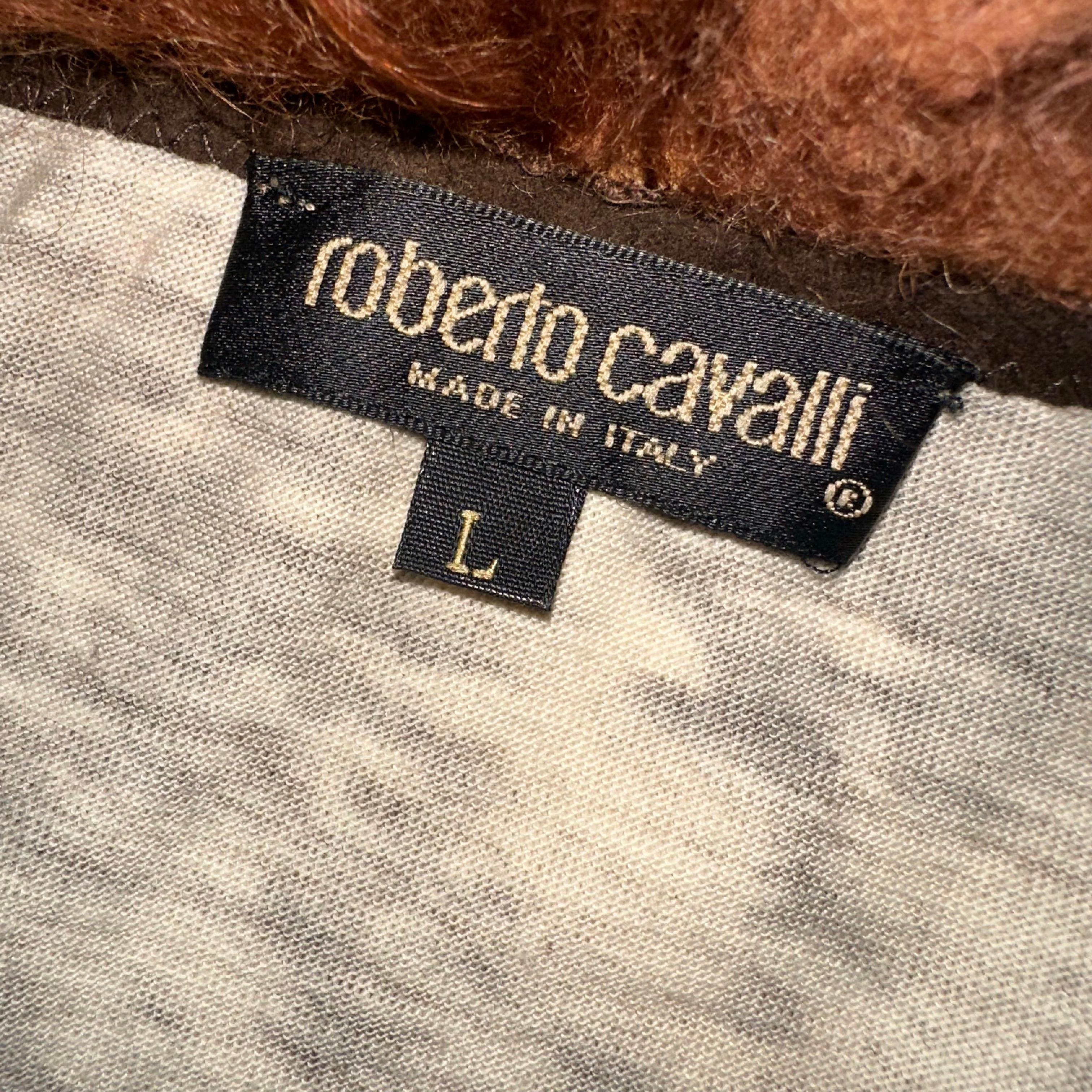 1999 Roberto Cavalli Horse Print & Fur Cardigan 1